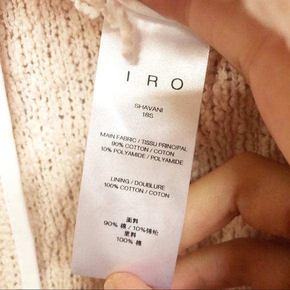 IRO Shavani Fringe Trim Blazer Jacket Neutral Pink - Picture 6 of 7